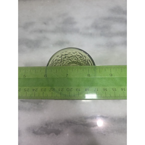 Anchor Hocking Rainflower Avocado Green Glass, Vintage 4" Water Glass, MCM Decor - Picture 9 of 9